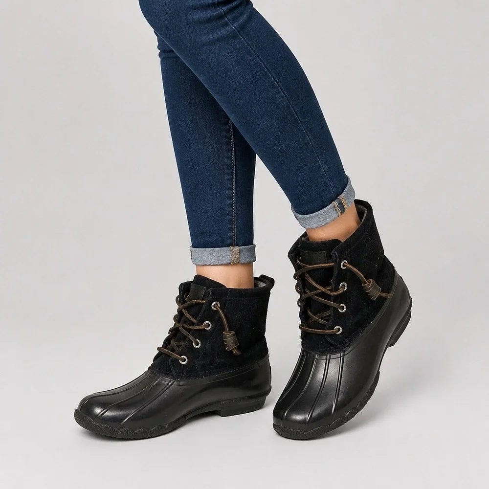 SPERRY Women's Shoes Top-Sider Saltwater Duck Boots Waterproof Outdoor Size 7